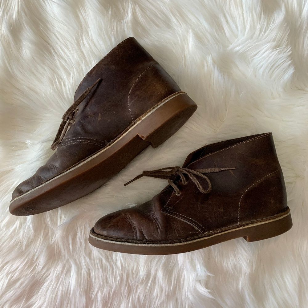 Clarks Bushacre 2 Dark Brown Lace Up Chukka Boots